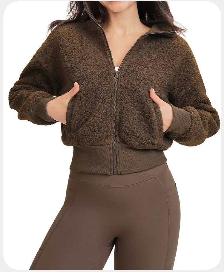 Rizalina Yoga Long Sleeve Gym Fitness Jacket