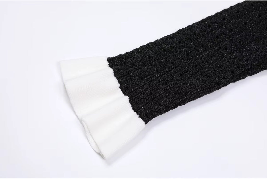 Boss Babe Long-Sleeve Knitted Cardigan Jacket + Midi Skirt Two Piece Set