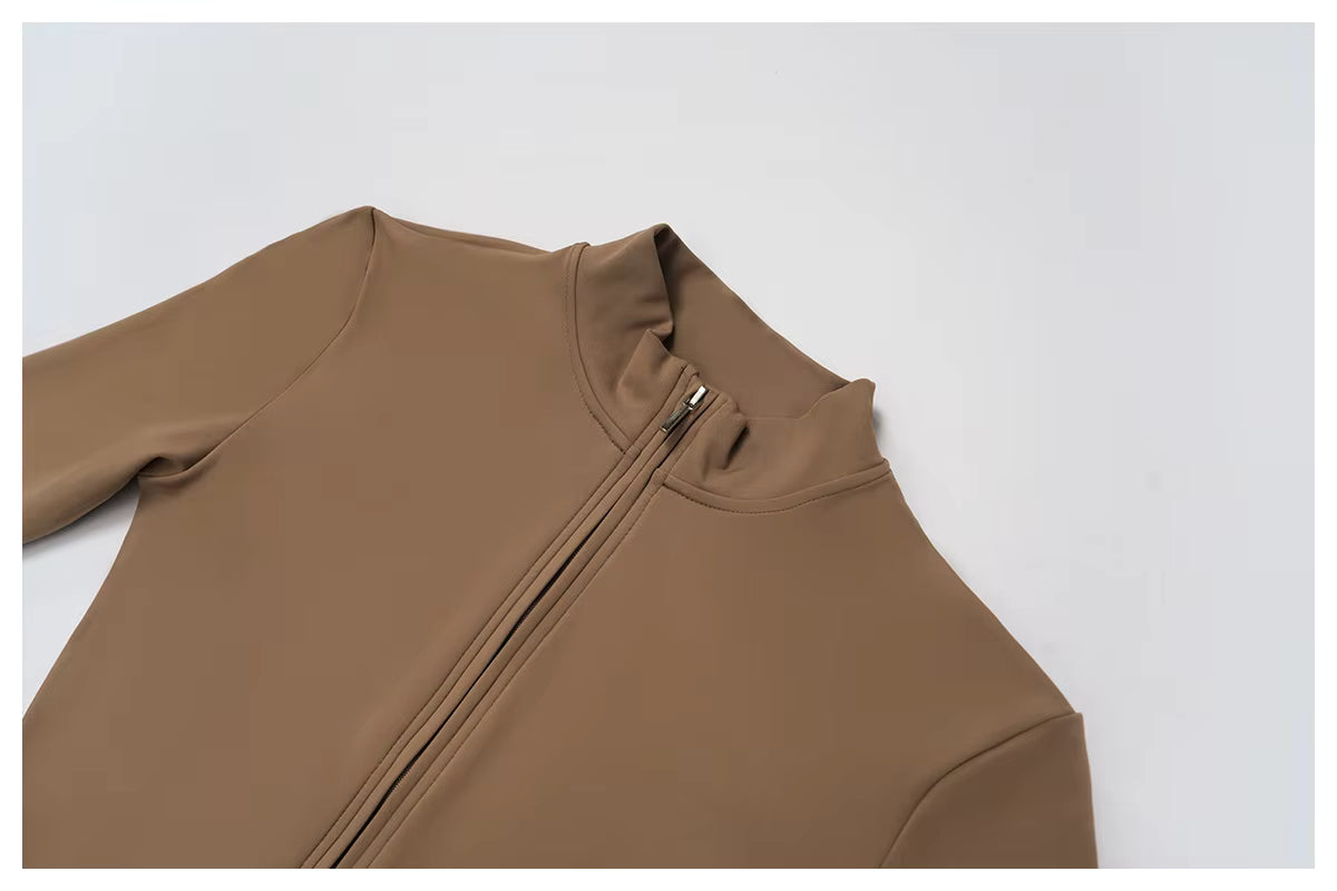 Jory Zipper Flared Jumpsuit