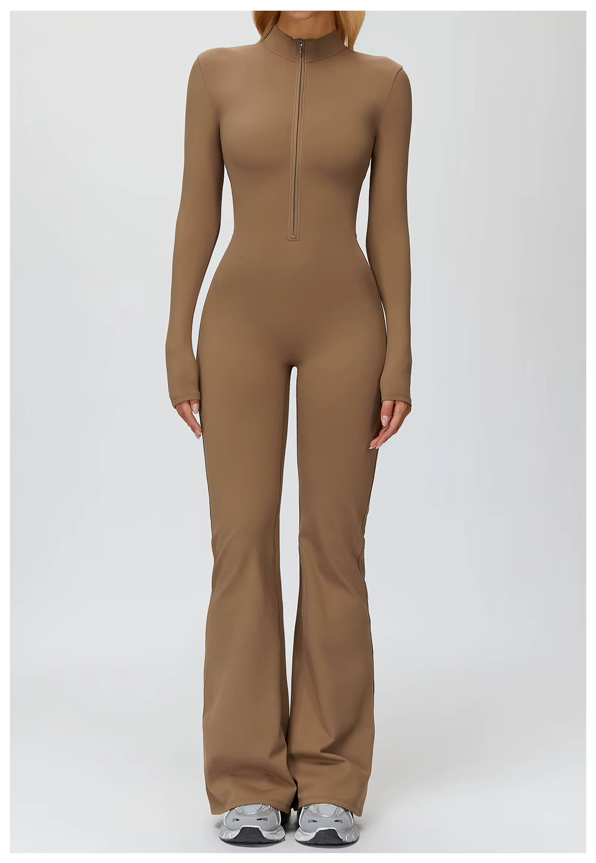 Jory Zipper Flared Jumpsuit