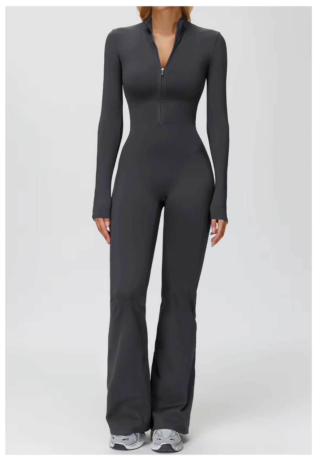 Jory Zipper Flared Jumpsuit