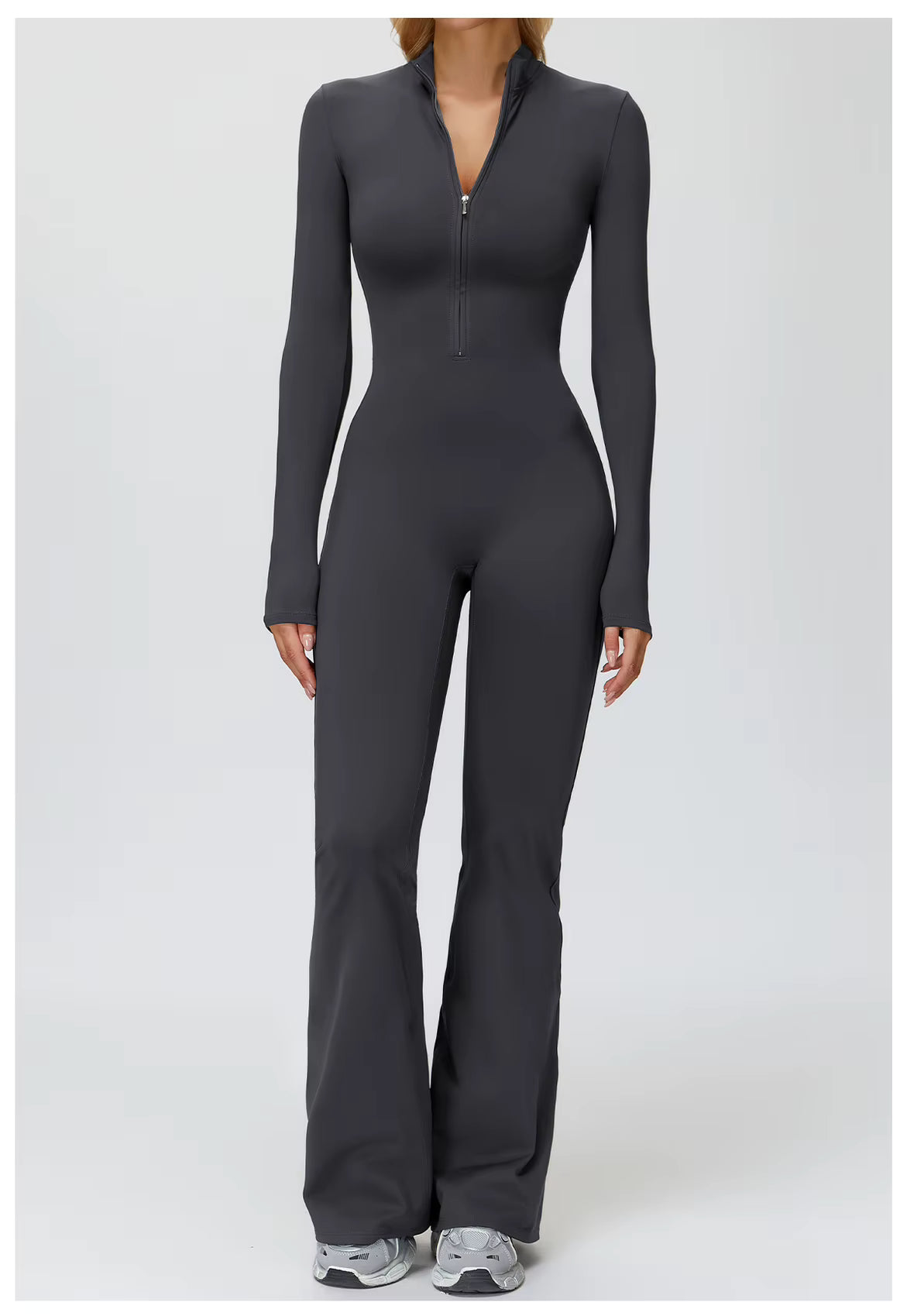 Jory Zipper Flared Jumpsuit