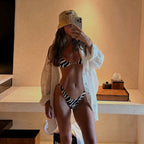 Honorata zebra print Bikini