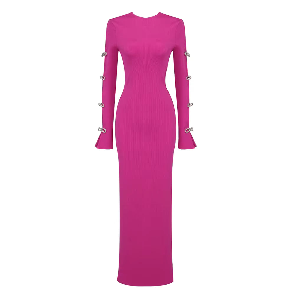 Boss Babe Hollow Out Long Sleeve Elegant Dresses