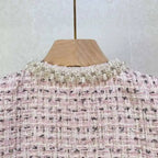 Boss Babe Crystal Pearl Tweed Top & Skirt Set