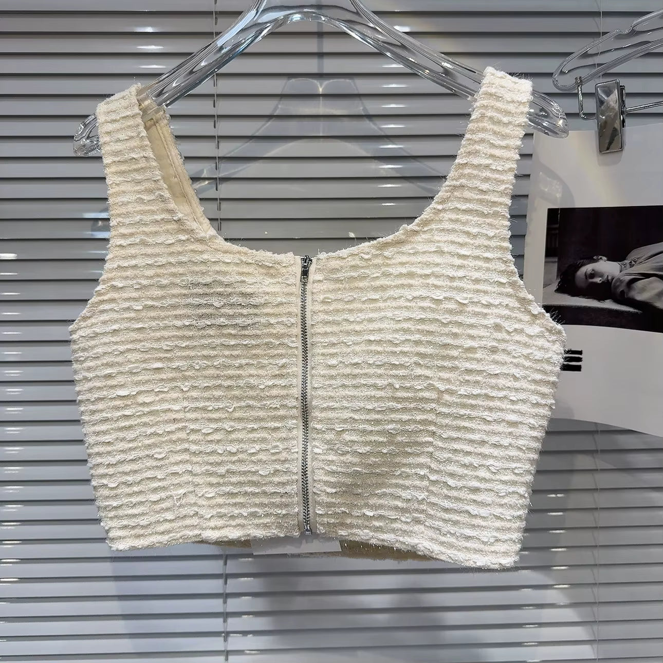 Boss Babe Sleeveless Crop Top Short Tweed Skirt
