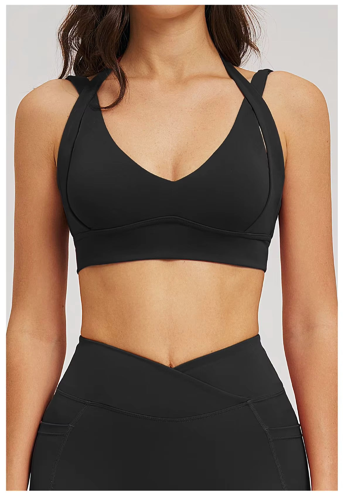 Olivia Solid Color Yoga Sports Bra