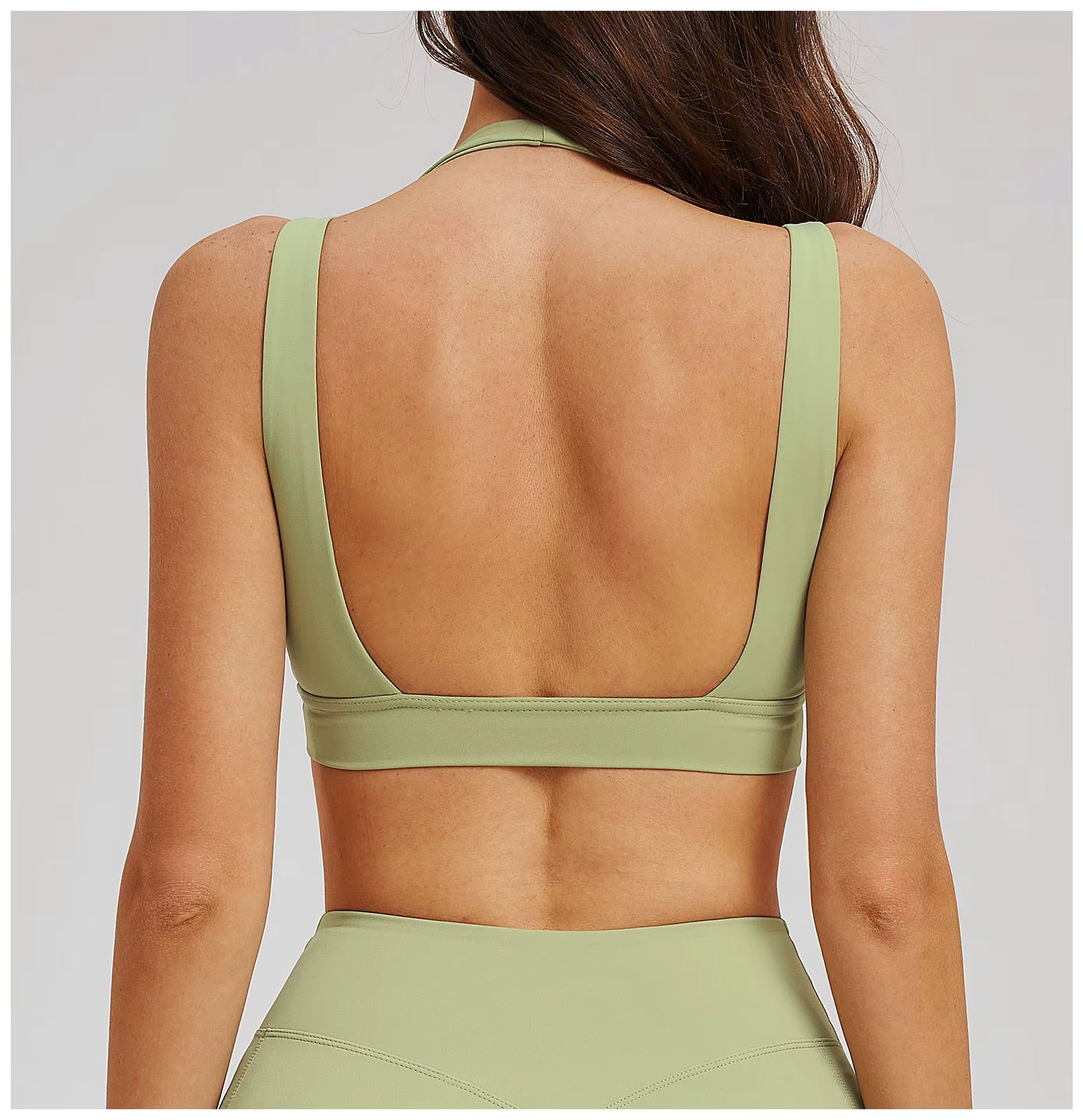 Olivia Solid Color Yoga Sports Bra
