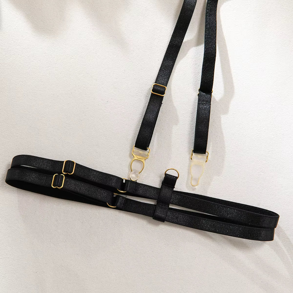 Ava Valentine Satin Lace Lingerie Set