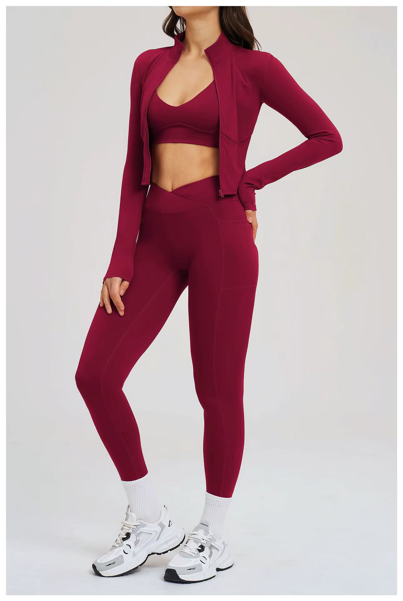 Olivia 3PCS Women Yoga Tracksuit Set