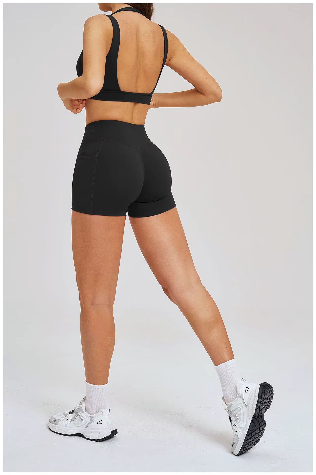 Olivia Solid Color Yoga Sports Bra