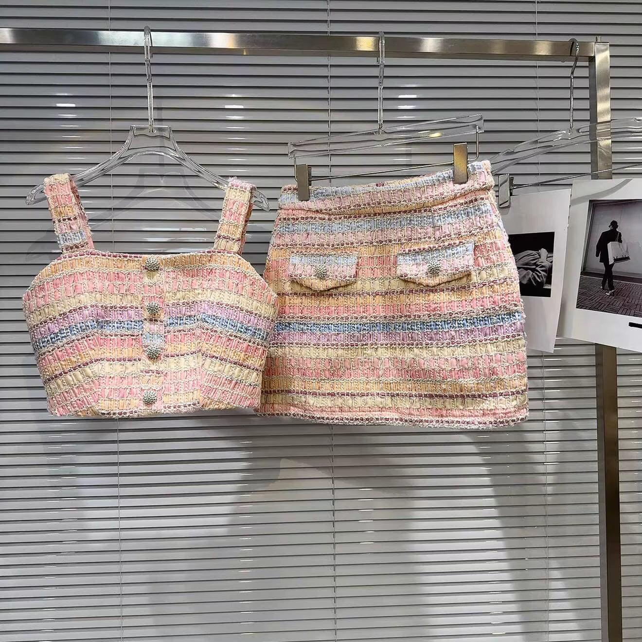 Boss Babe Crop Top Short Skirt Two Piece Set