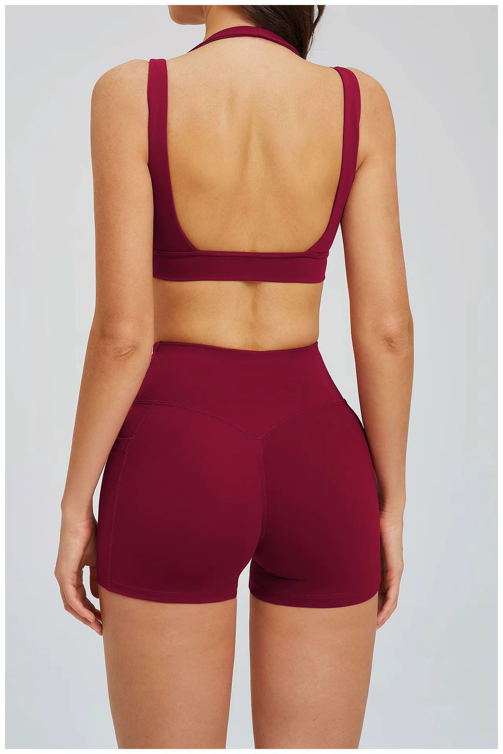Olivia Solid Color Yoga Sports Bra