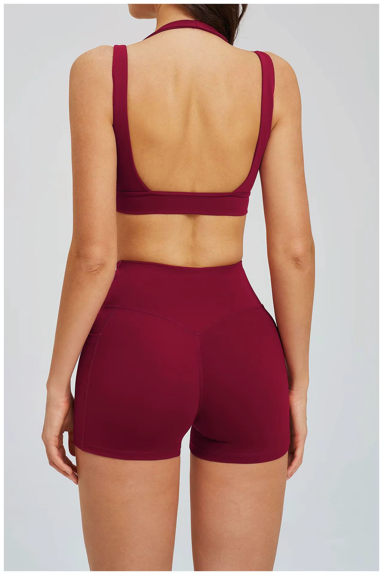 Olivia Solid Color Yoga Sports Bra