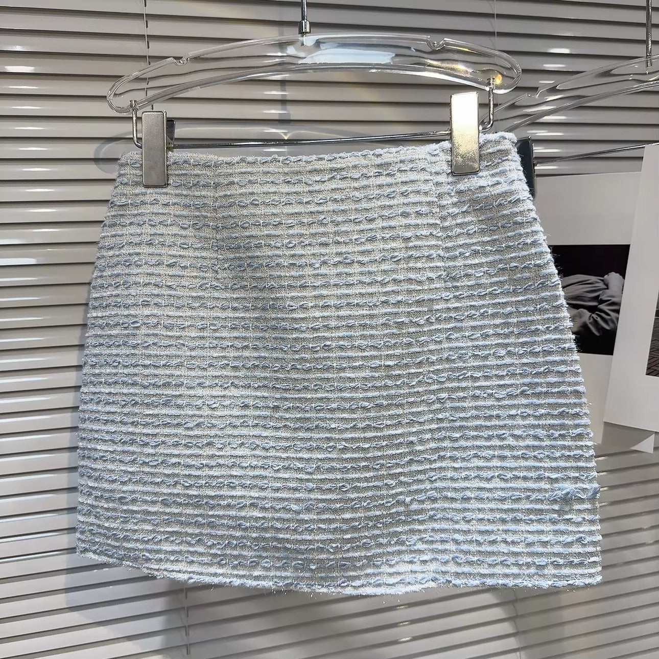 Boss Babe Sleeveless Crop Top Short Tweed Skirt