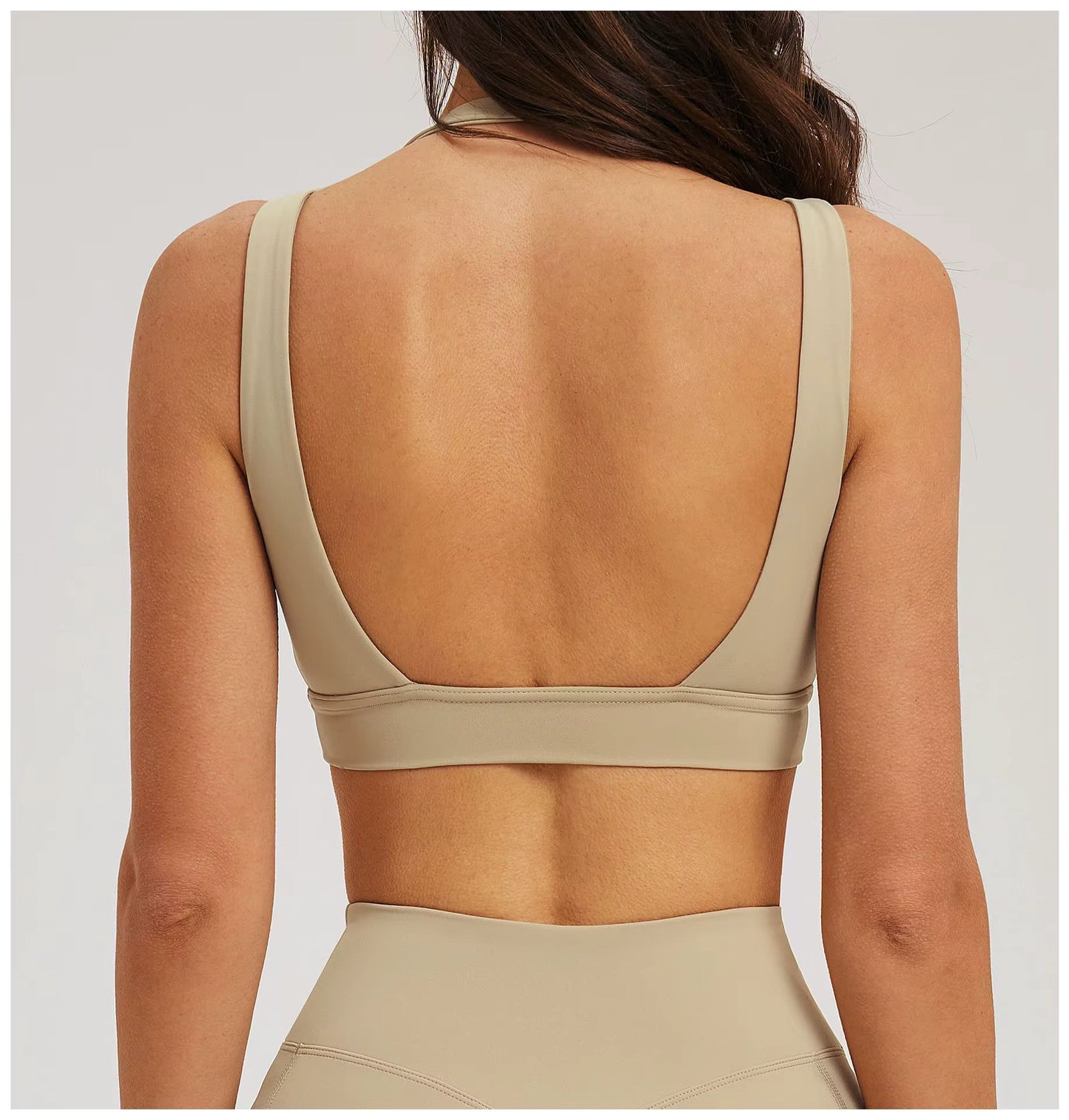 Olivia Solid Color Yoga Sports Bra