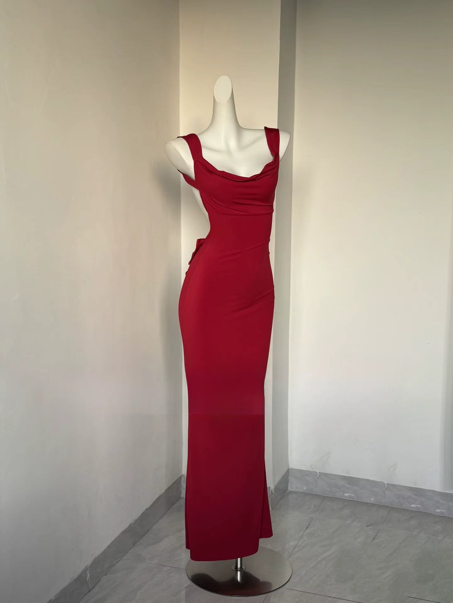 Boss Babe Sexy Big Bow Backless Gala Dress