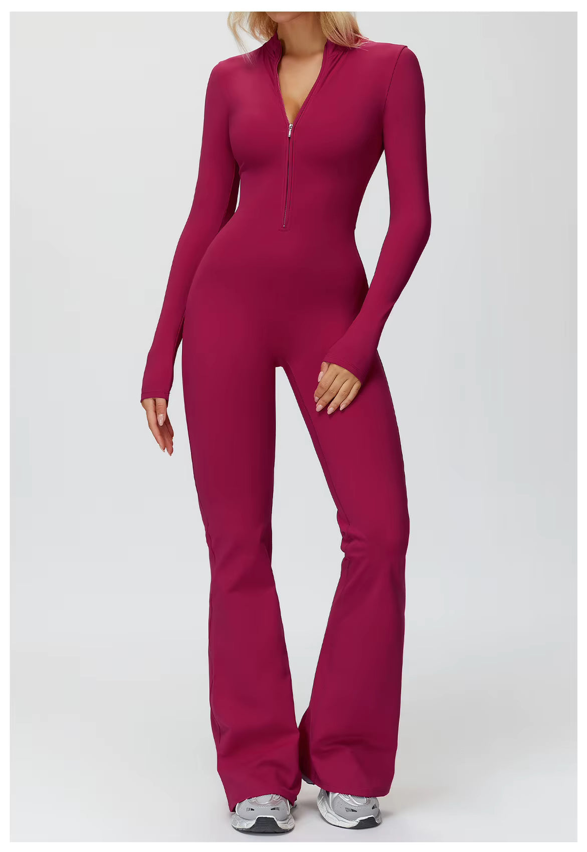 Jory Zipper Flared Jumpsuit