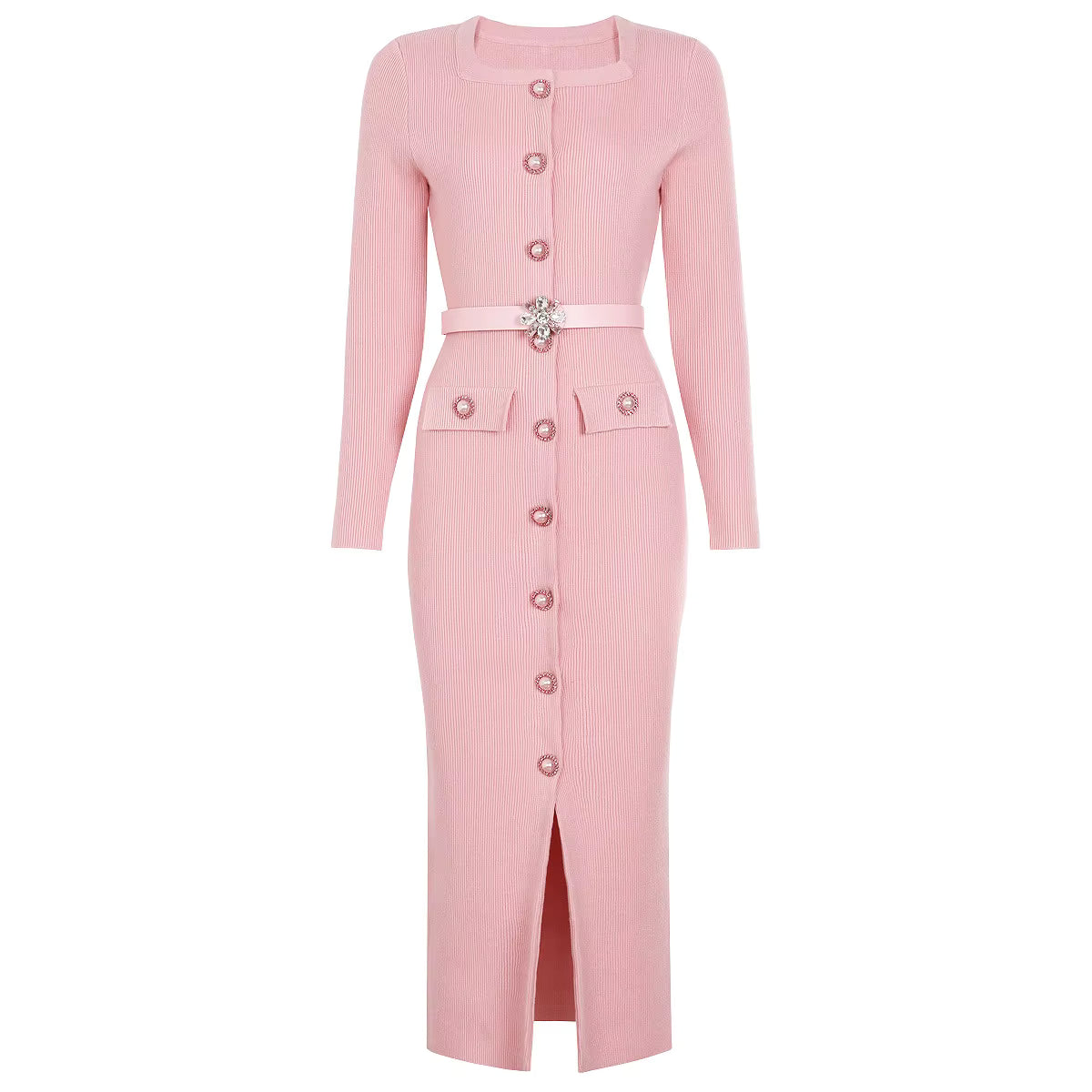 Boss Babe Knitted Long Sweater Dress for Women