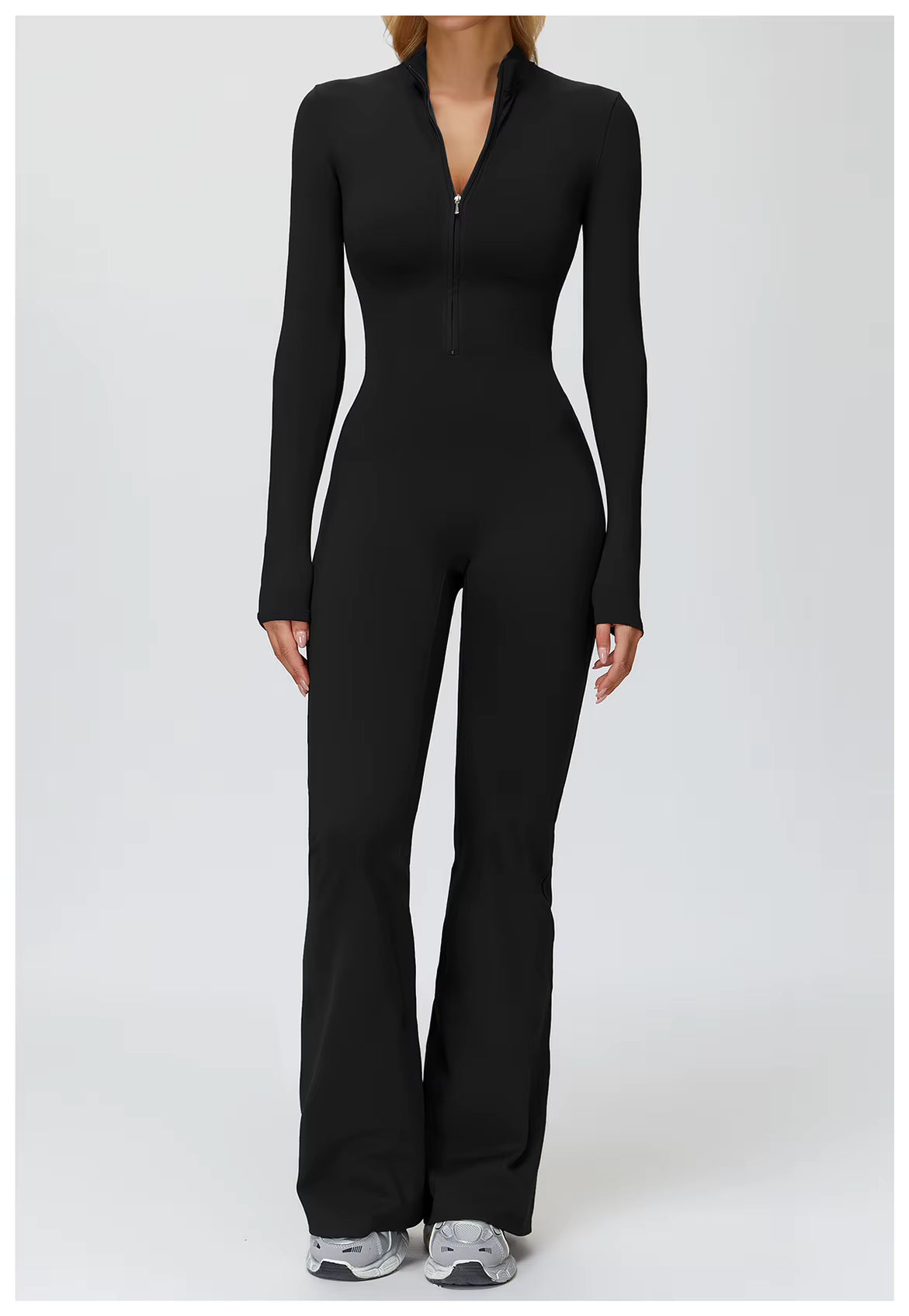 Jory Zipper Flared Jumpsuit