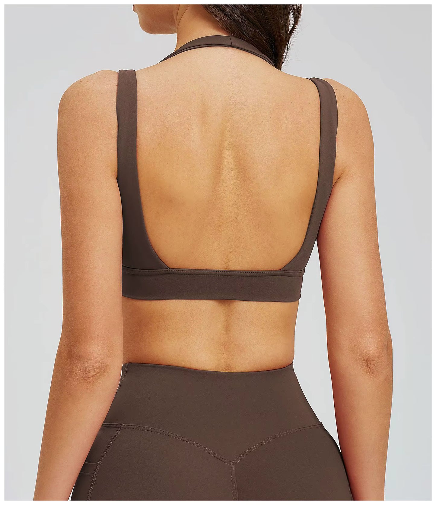 Olivia Solid Color Yoga Sports Bra