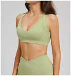 Olivia Solid Color Yoga Sports Bra