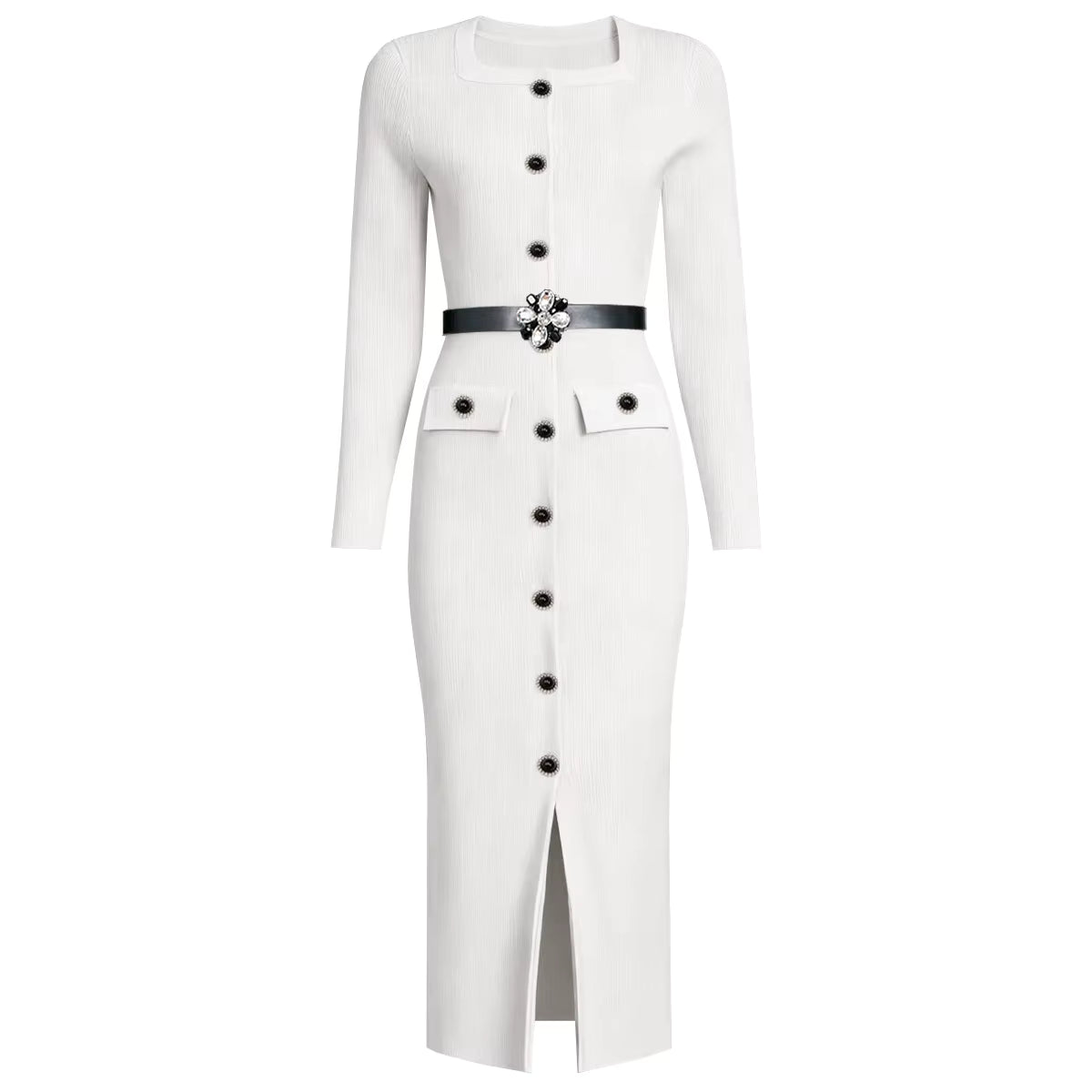 Boss Babe Knitted Long Sweater Dress for Women