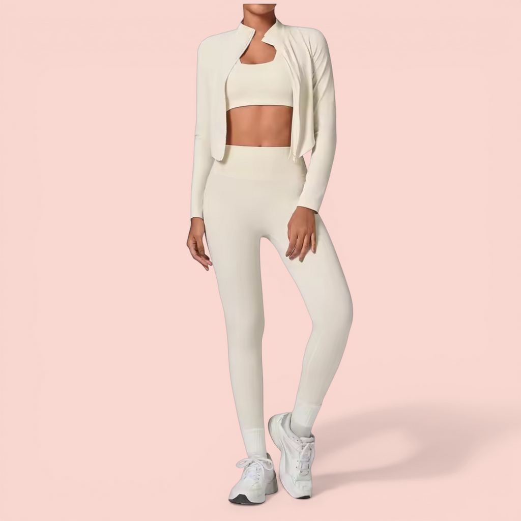 Long sleeve Tp, Sports Bra and Leggings