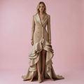 Boss Babe Long-Sleeve Ruffle Maxi Dress