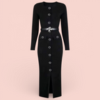 Boss Babe Knitted Long Sweater Dress for Women