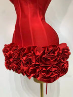 IT GIRL Strapless Floral Bodycon Mini Dress