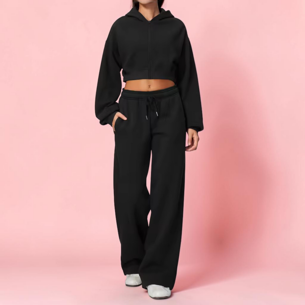 Aila Crop top Hoodie & Pants