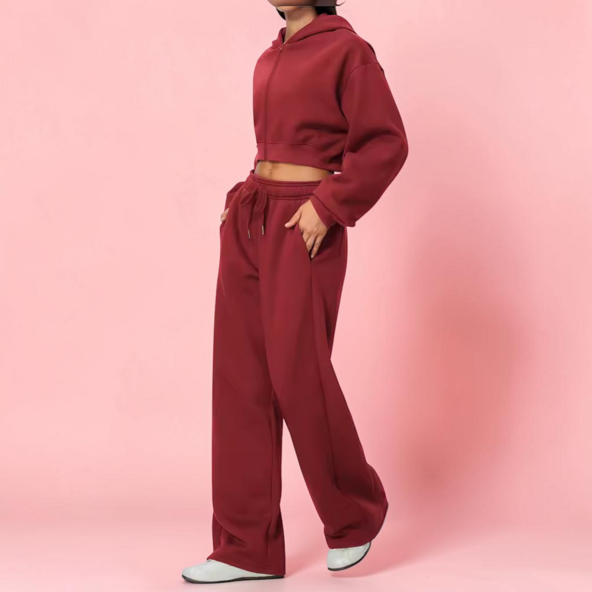Aila Crop top Hoodie & Pants