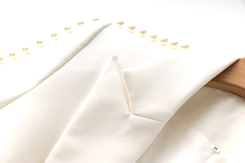 Boss Babe White Blazer Suit 2Pcs