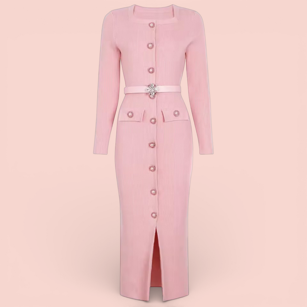 Boss Babe Knitted Long Sweater Dress for Women