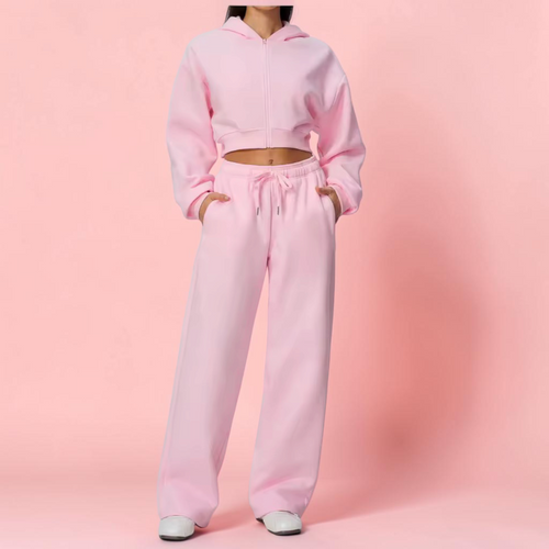 Aila Crop top Hoodie & Pants