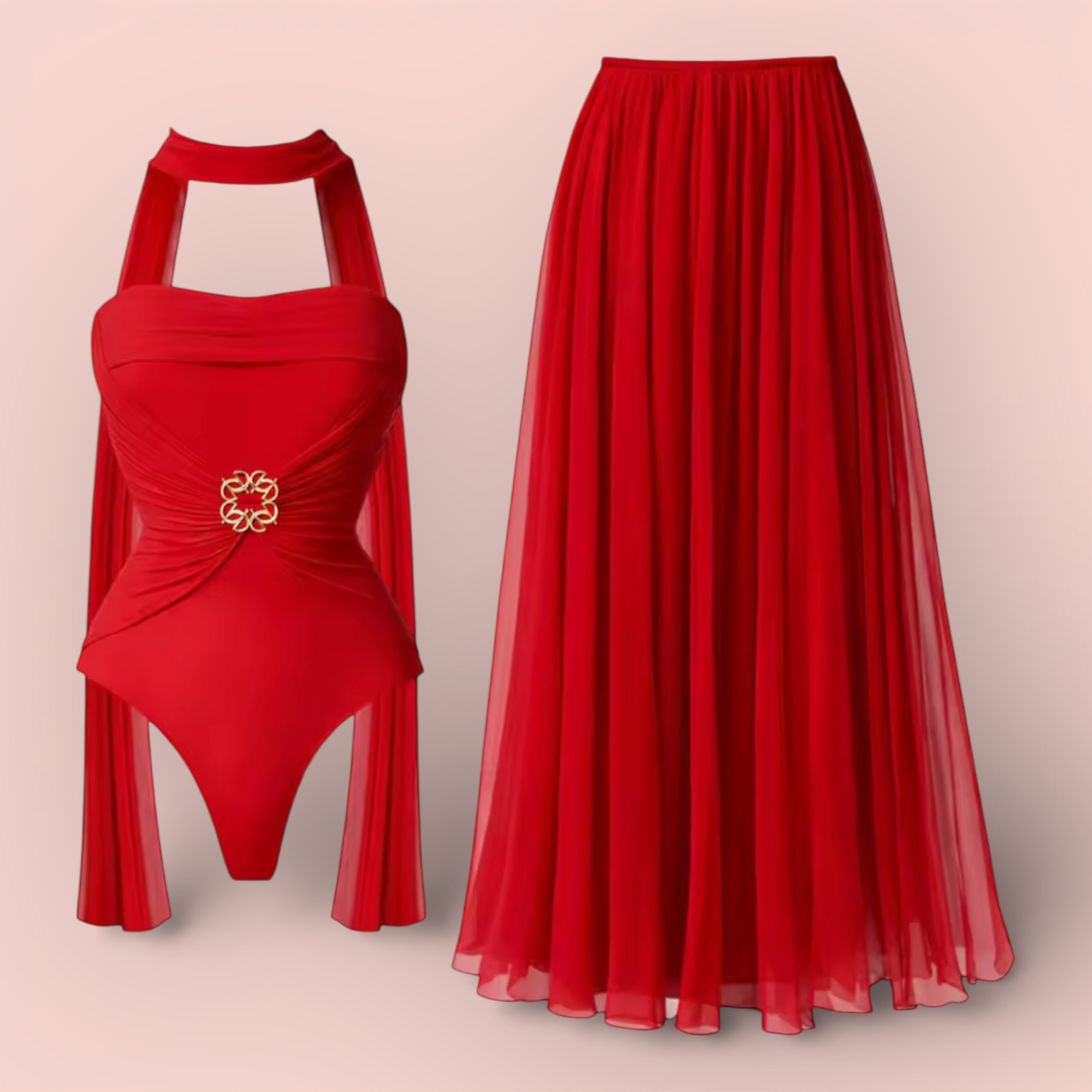 Eléa Bandeau Push-Up Bikini Set with Cover