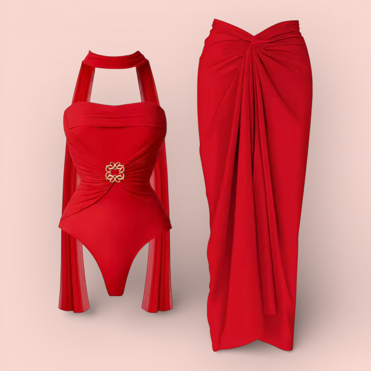 Eléa Bandeau Push-Up Bikini Set with Cover