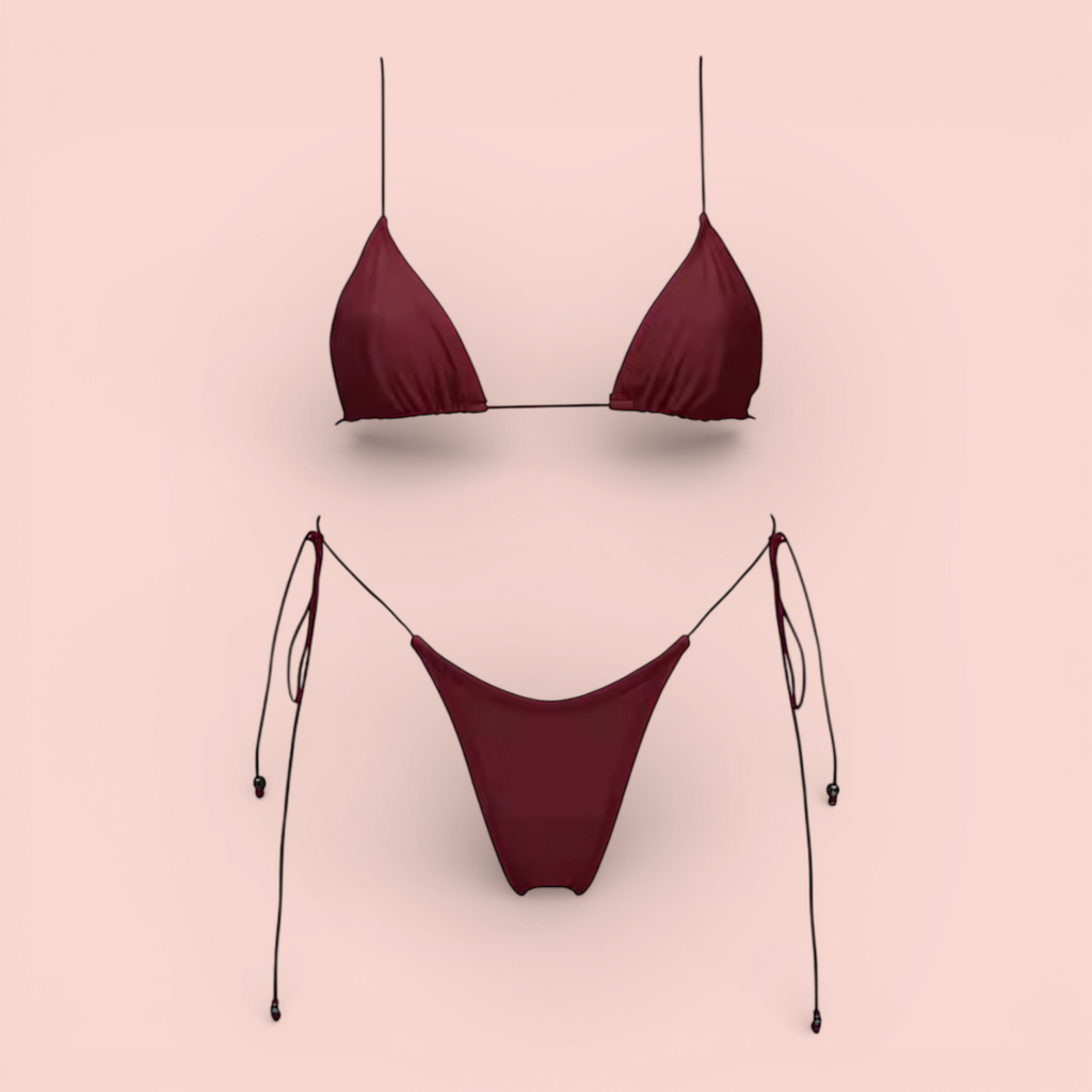 Lya 3-Piece Micro Bikini Set with Sheer Mesh Cover Dress