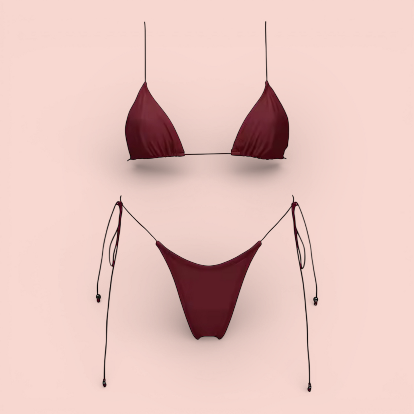 Lya 3-Piece Micro Bikini Set with Sheer Mesh Cover Dress