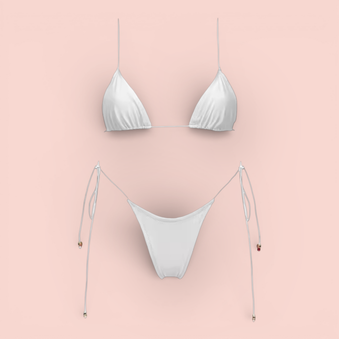 Lya 3-Piece Micro Bikini Set with Sheer Mesh Cover Dress