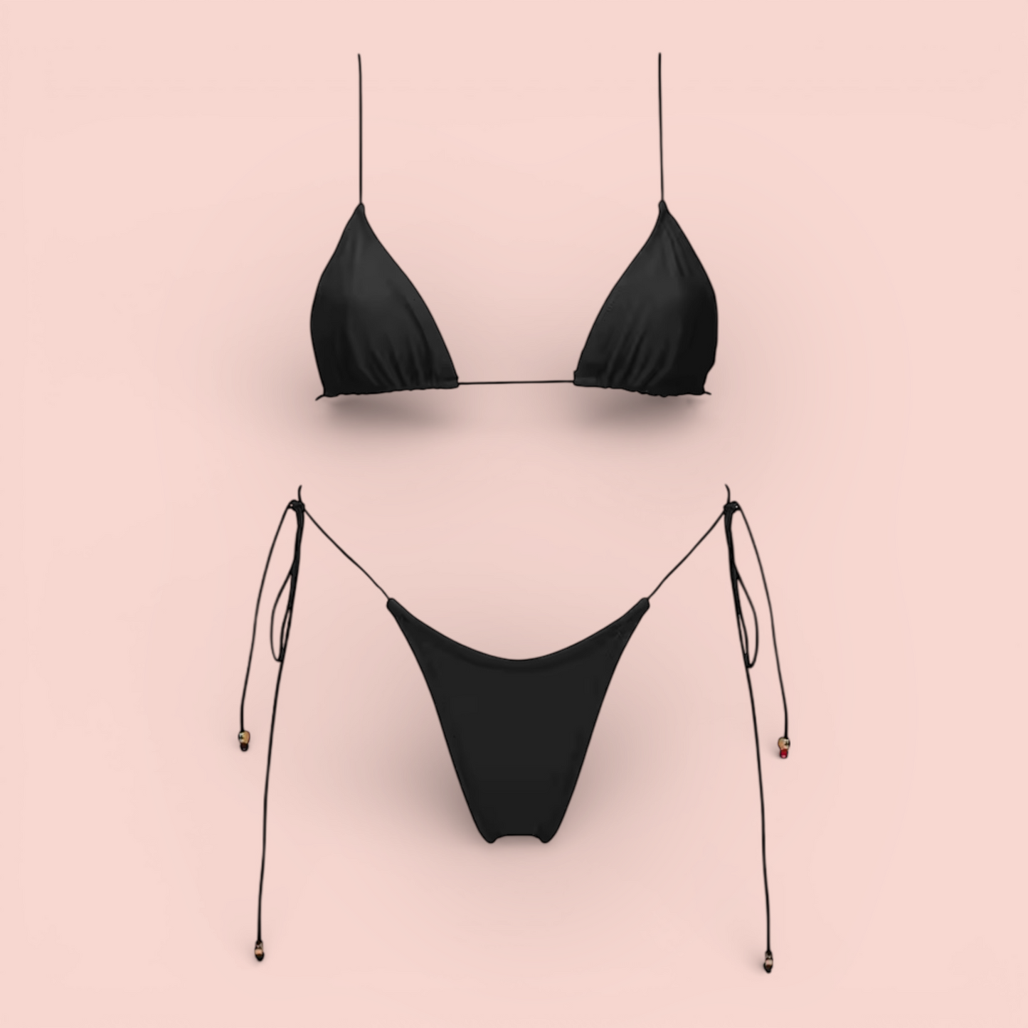 Lya 3-Piece Micro Bikini Set with Sheer Mesh Cover Dress