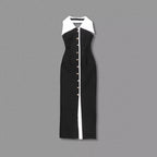 Boss Babe Sleeveless Patchwork Maxi Dress