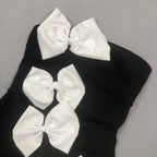 Boss Babe Elegant Bow Strapless Bandage Dress