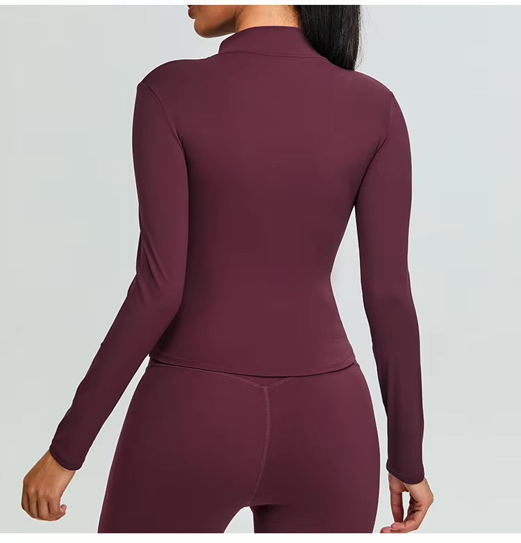 Evangeline Half Zipper Yoga Long Sleeve Top