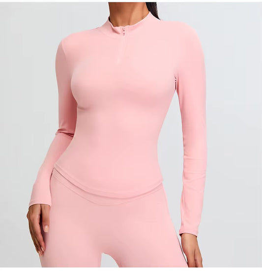 Evangeline Half Zipper Yoga Long Sleeve Top