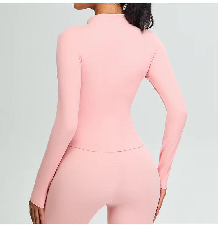 Evangeline Half Zipper Yoga Long Sleeve Top