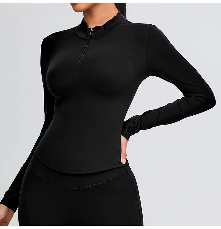 Evangeline Half Zipper Yoga Long Sleeve Top