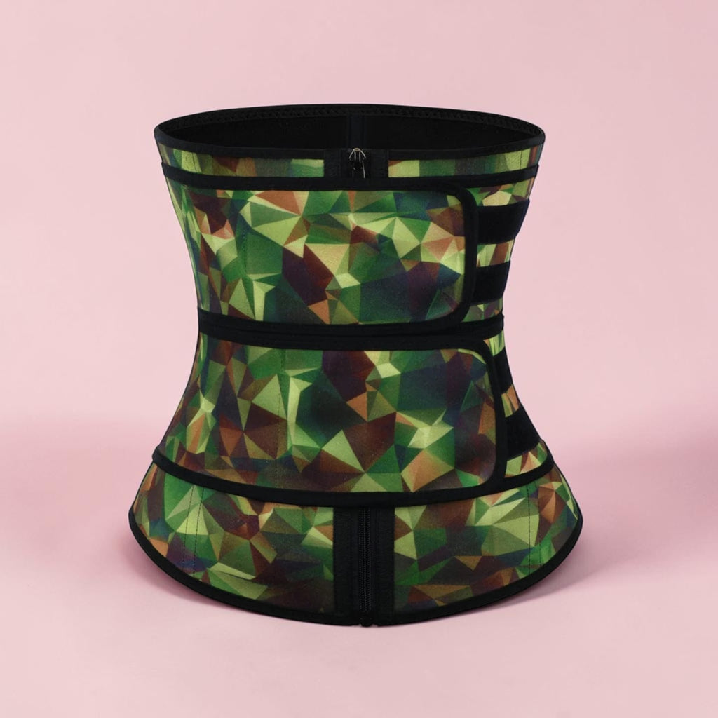 Camo Latex Double Belt Waist Trainer