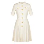 Boss Babe  O-Neck Short Sleeve A-line Mini Knits Dress